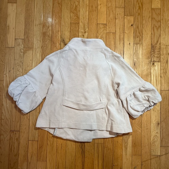 Stylish Cream Jacket with Puff Sleeves #677 - Picture 2 of 6